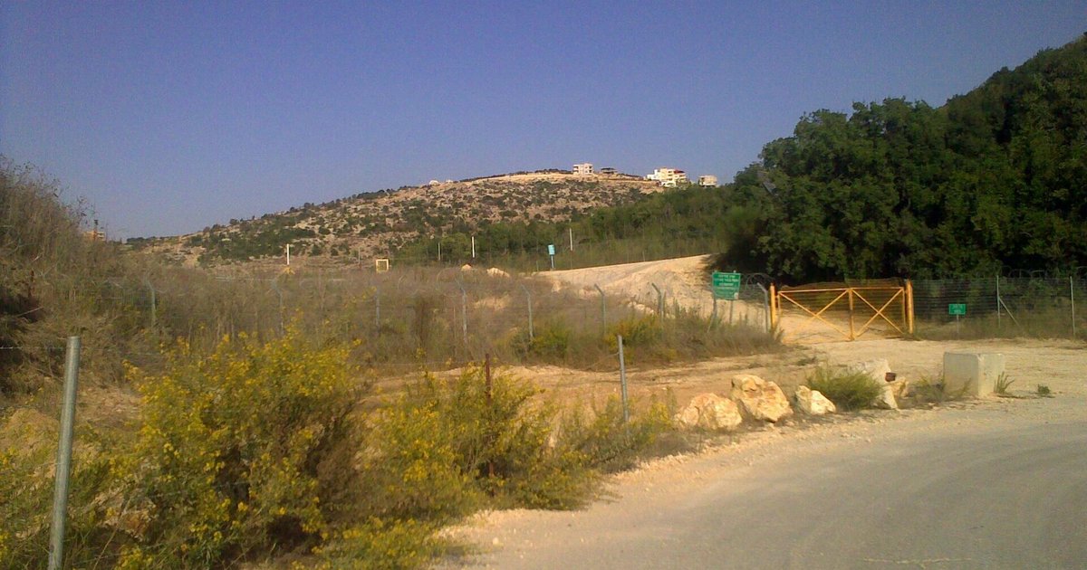The Israel-Lebanon border at observation point 105