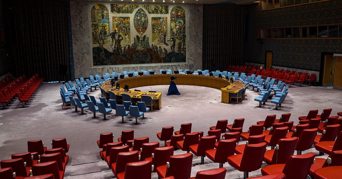 The United Nations Security Council chamber in New York